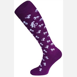 Fairplay Strmper Multi Horses - Burgundy