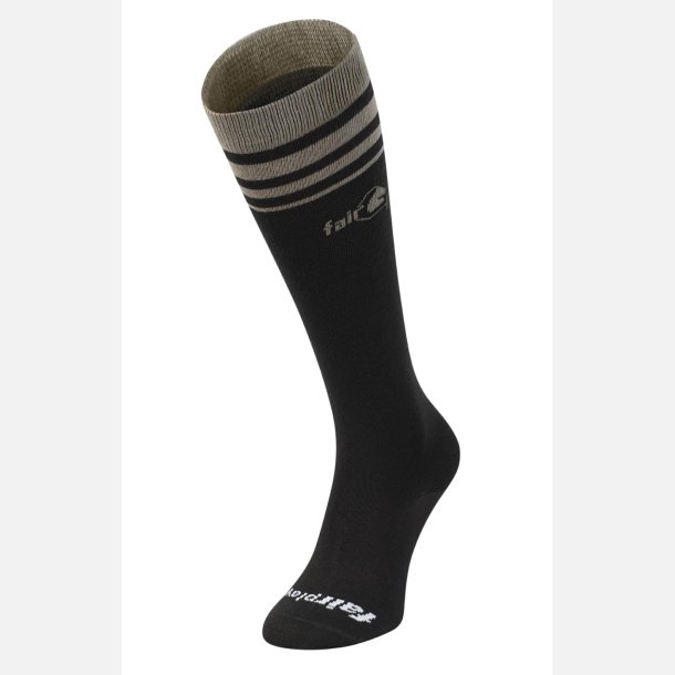 Fairplay strmper Noorvik - Black - Taupe Grey