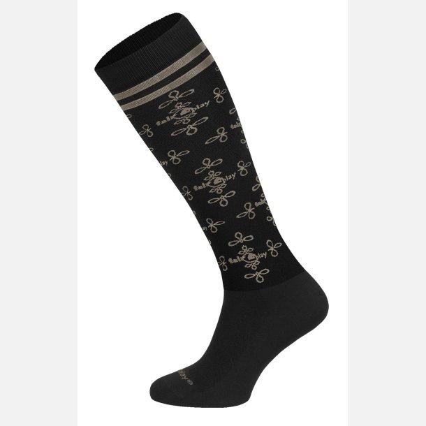 Fairplay strmper Aria - Black/Taupe/Grey