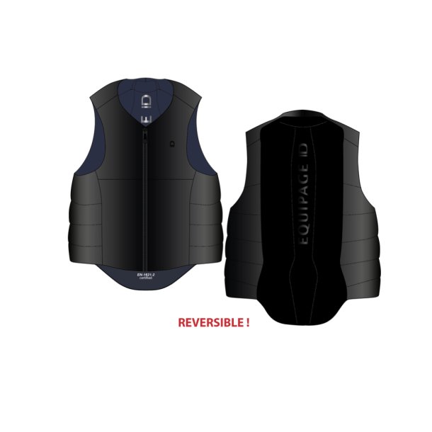 EQ Montel rygbeskytter - Sort/Bl - BRN