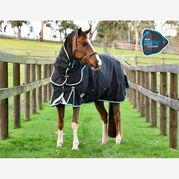 Weatherbeeta Comfitec Ultra Comfi Detach-A-Neck Medium/Lite Charcoal/TealBlue/White - 100g