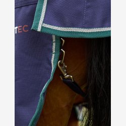 Weatherbeeta Comfitec Plus Dynamic Turnout High Neck - Navy/Forest Green - 100 gr