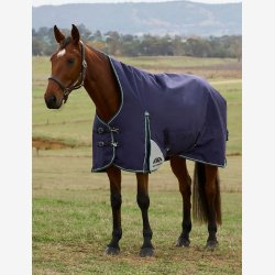 Weatherbeeta Comfitec Plus Dynamic Turnout High Neck - Navy/Forest Green - 100 gr