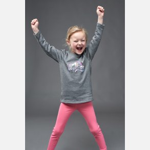 EQ Linda bluse - Dark Grey Melange - B�rn