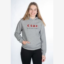 HKM Hoody - Ruby - Light Grey Melange - Brn