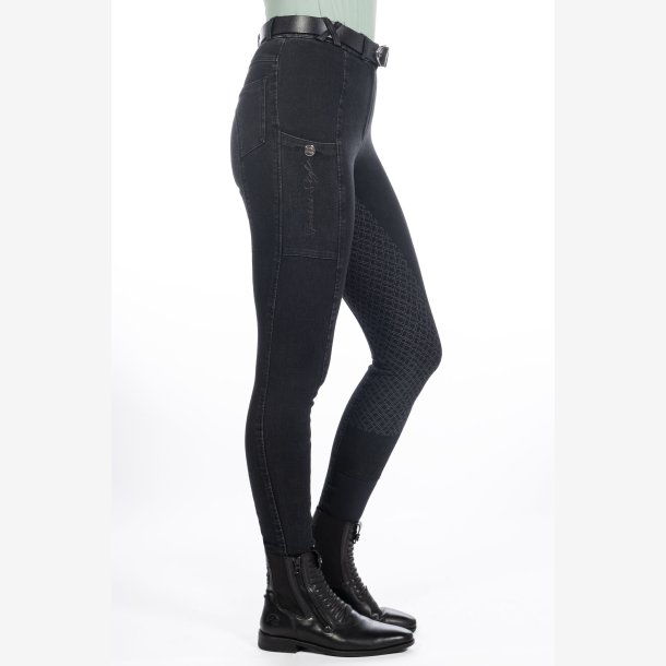 HKM Ridebukser - Harbour Island Denim - Sort