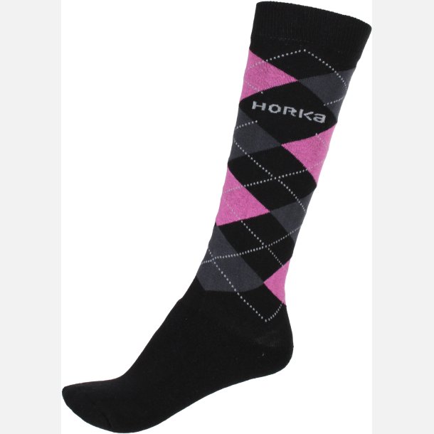 Horka strmper - Check Black/Rosa