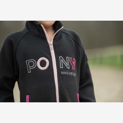 HKM Sweat-jakke - Polly - Sort