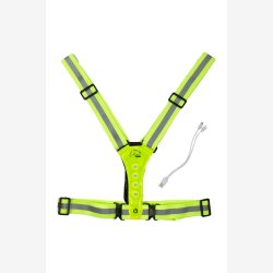 HKM LED-oplyst vest - Neon Gul