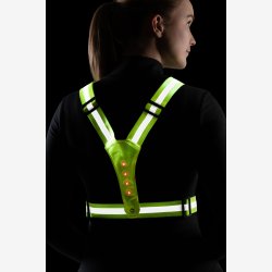 HKM LED-oplyst vest - Neon Gul