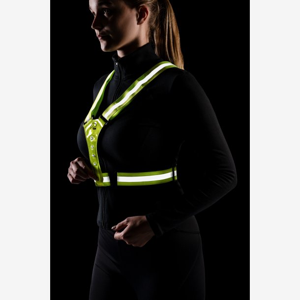 HKM LED-oplyst vest - Neon Gul