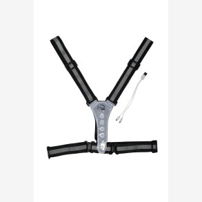 HKM LED-oplyst vest - Sort-Silver