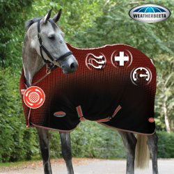 Weatherbeeta Therapy-Tec Fleece Standard Neck Black/Silver/Red