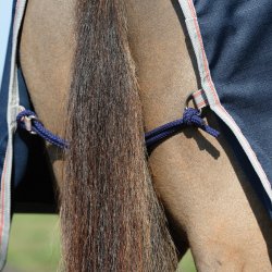 Weatherbeeta Essential Fleece Lined Quarter Sheet Navy/Silver/Red