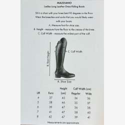 PE Mazziano Ladies Long Leather Dress Riding Boots - Sort