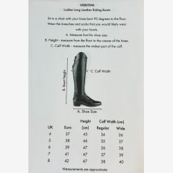 PE Veritini Ladies Long Leather Field Riding Boots - Sort