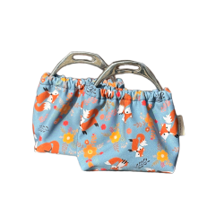 Lundgreen Stigbjlesokker - Softshell - Bl/Gr med rve