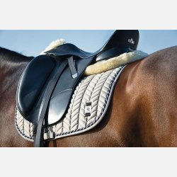 HG Medilamb sadelpad - Sort/Natur