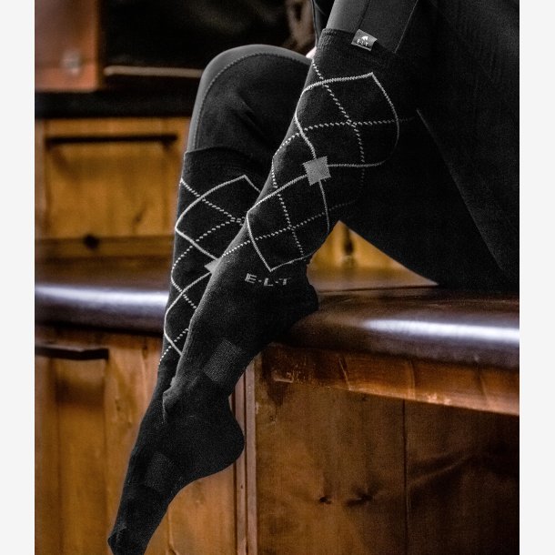 ELT Argyle Strmper - Black/Stone Blue