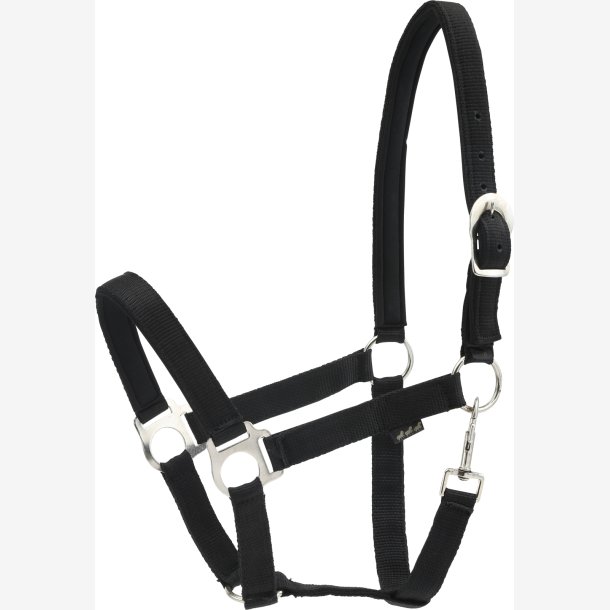 HG Nylongrime med fast ring og padding - Sort