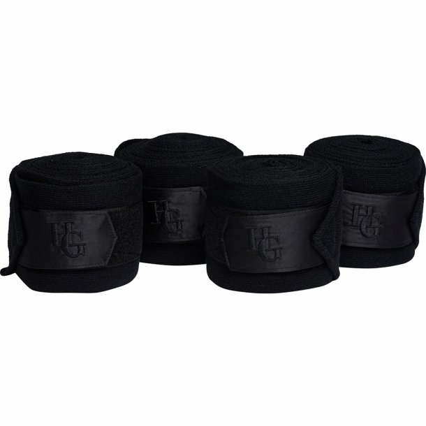 HG Flo strikkede bandager - 4,5 m - Sort
