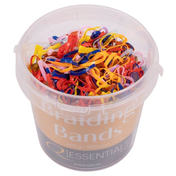 QHP Silikone elastikker - Mix farver - 1800 stk