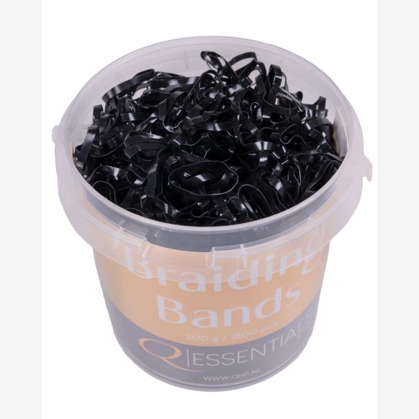 QHP Silikone elastikker - Black - 1800 stk