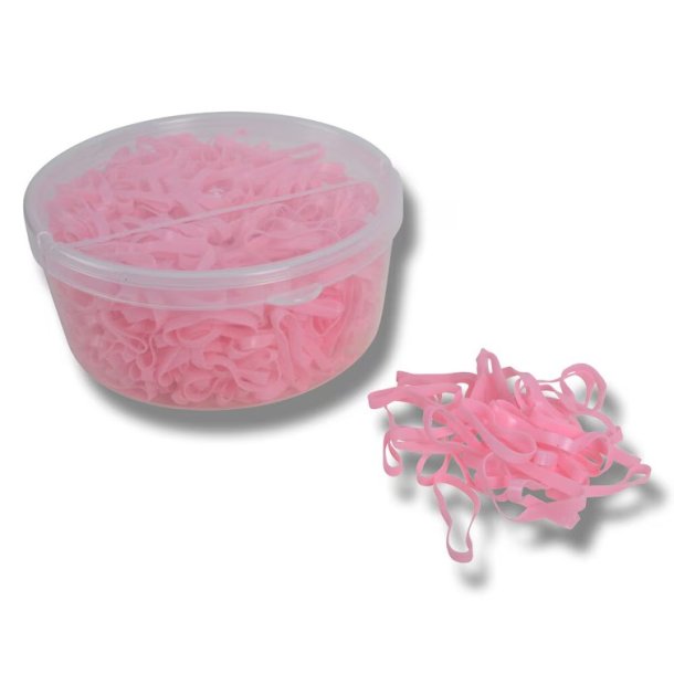 Silikone elastikker - Rosa - 500 stk