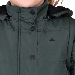 QHP Vinterjakke Rayah med aftagelige rmer - Jungle Grn - Brn