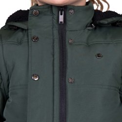 QHP Vinterjakke Rayah med aftagelige rmer - Jungle Grn - Brn