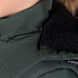 QHP Vinterjakke Rayah med aftagelige rmer - Jungle Grn - Brn