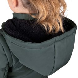 QHP Vinterjakke Rayah med aftagelige rmer - Jungle Grn - Brn