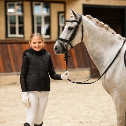 QHP Vinterjakke Rayah med aftagelige rmer - Sort - Brn