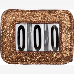 HG Stvnenummer m/glimmer - Brun - 3 cifre