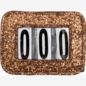 HG Stvnenummer m/glimmer - Brun - 3 cifre