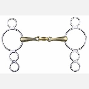 HKM Tre-delt tre-ringsbid argentan 16 mm