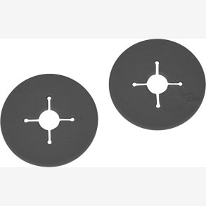 HG Bidskiver gummi - Sort - 9 cm