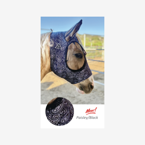 Professional Choice Comfort-Fit Fluemaske med hul til pandelokken - Paisley/Black