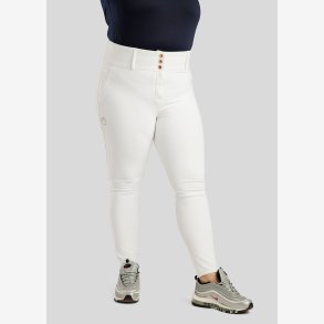 CURVE Briella Ridebukser m. Rosegold Krystaller - Hvid