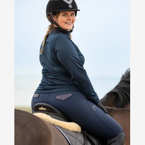 CURVE Briella Ridebukser m. Rosegold Krystaller - Navy