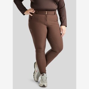 CURVE Briella Ridebukser m. Rosegold Krystaller - Brun