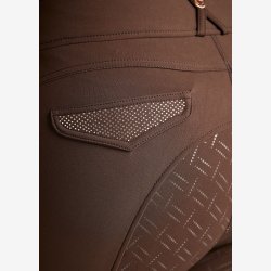 CURVE Briella Ridebukser m. Rosegold Krystaller - Brun