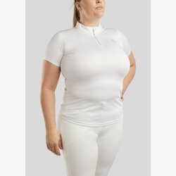 CURVE Everly Kort�rmet Polo m. Krystal Logo - Hvid