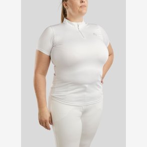 CURVE Everly Kort�rmet Polo m. Krystal Logo - Hvid