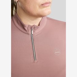 CURVE Everly Kort�rmet Polo m. Krystal Logo - Dusty Rose