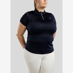 CURVE Everly Kort�rmet Polo m. Krystal Logo - Navy