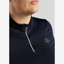 CURVE Everly Kort�rmet Polo m. Krystal Logo - Navy