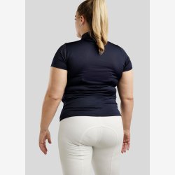 CURVE Everly Kort�rmet Polo m. Krystal Logo - Navy