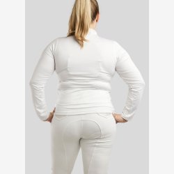 CURVE Briella Lang�rmet Polo m. Rosegold Krystaller - Hvid