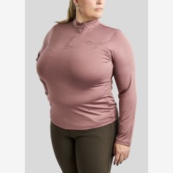 CURVE Briella Lang�rmet Polo m. Rosegold Krystaller - Dusty Rose